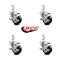 Service Caster 3.5 Inch Black Poly Wheel Swivel 3/4 Inch Square Stem Caster Set with Brake SCC SCC-SQ20S3514-PPUB-BLK-TLB-34-4 - alternate 2